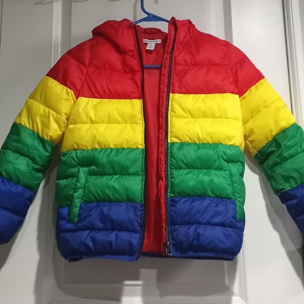 NORDSTROM Unisex Rainbow Puffer Jacket
